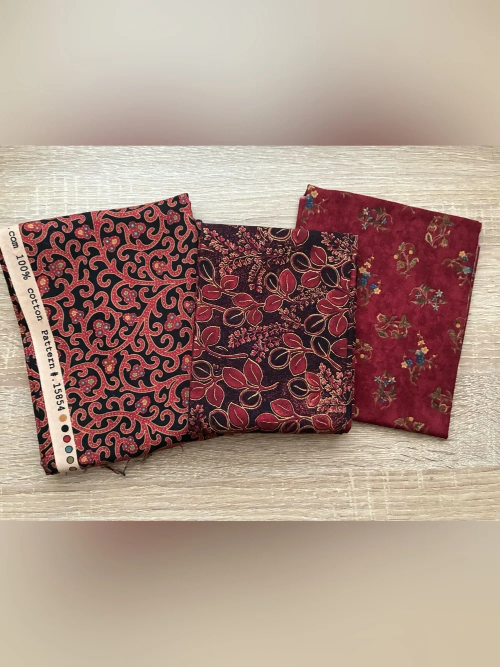 Red and Black Toned Fabric Bundle - Quilting Cotton ❤️🖤❤️🖤